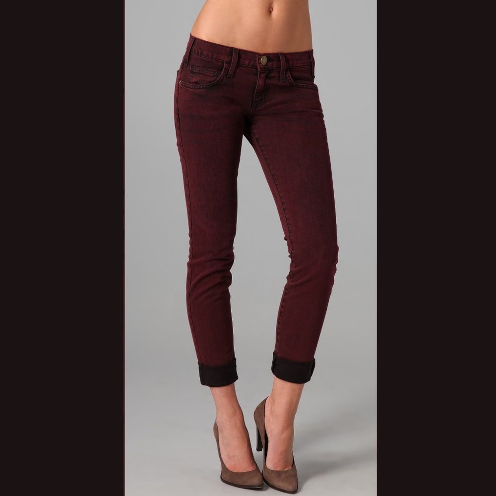 Current/Elliott The Rolled Skinny Jeans  in Fig